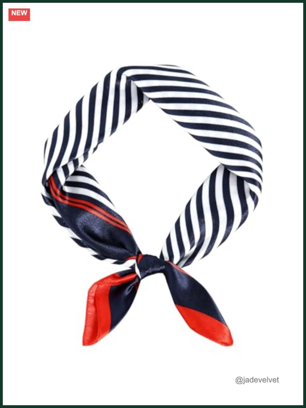Silk Feel Polyester Square Scarf Ascot Neckerchief Multi-Way Wear